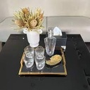 Khay Trang Trí Bằng Đá Marble Hiện Đại – Hình Tròn Màu Trắng